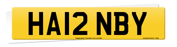 Registration number HA12 NBY